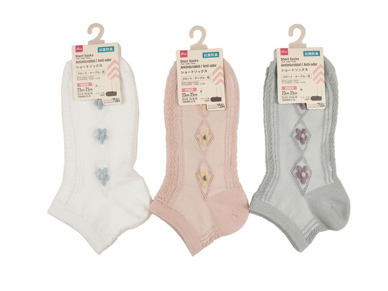 Short Socks (Antibacterial, Float, Cable, Flower)