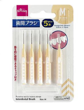 Interdental Brush (I-Type, M, with Cap, 5 Pieces)
