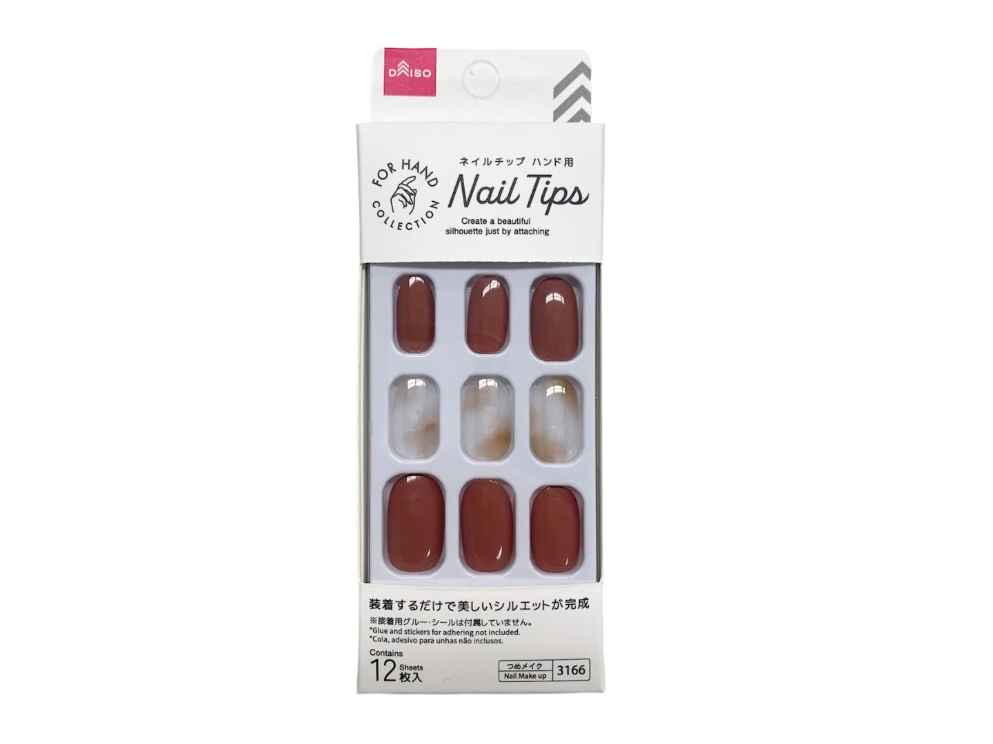 Nail Tips (Hand, Clear Base Nuance & Red)