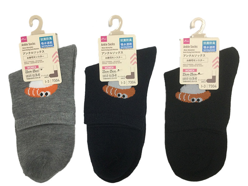 Ankle Socks (Quick-Dry, Antibacterial Deodorizing, Sushi Monster)