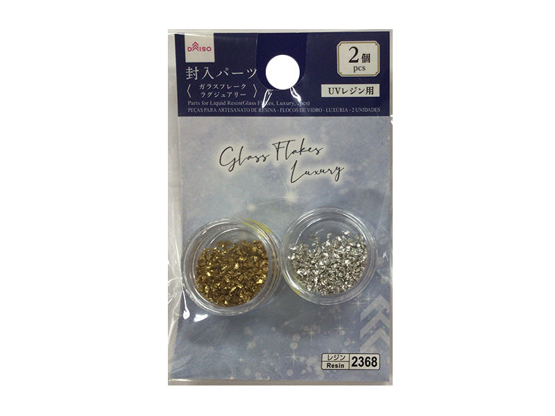 UV Resin Inclusion Parts (Glass Flakes, Luxury, 2 Pieces)