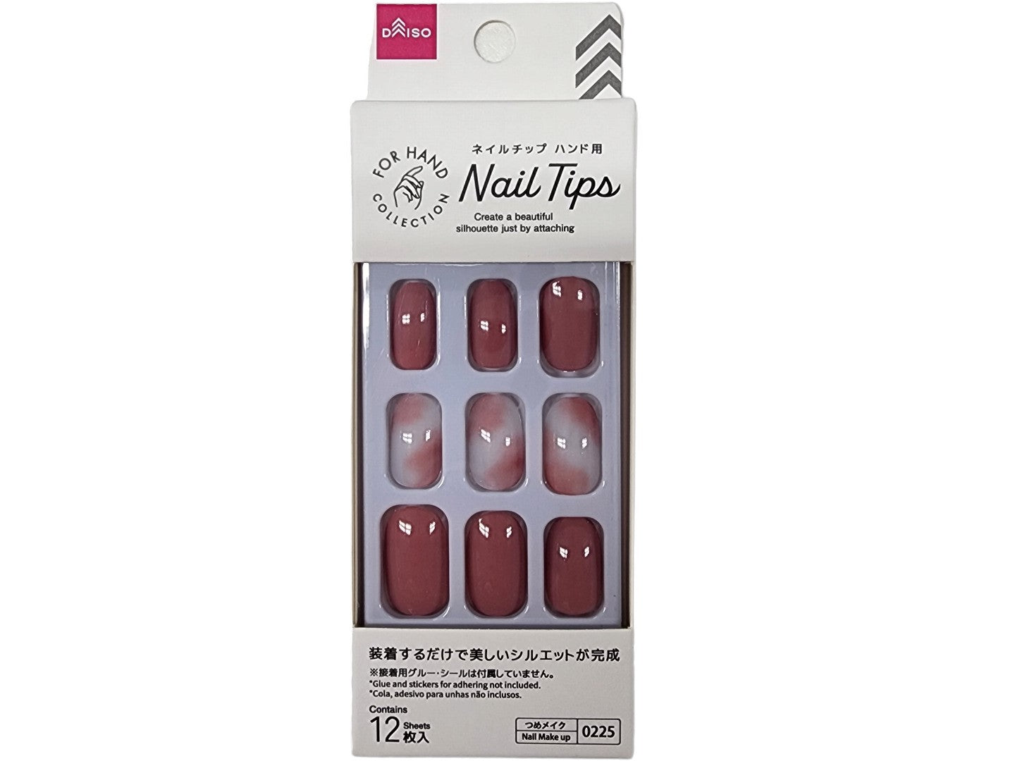 Nail Tips (Hand, Milky Base Nuance & Pink)