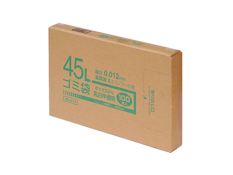 Boxed Trash Bags (Translucent, 100 Sheets) HK-074