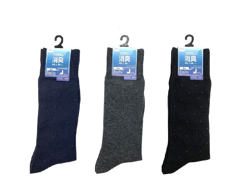 Natural Deodorizing Regular Socks (Dot Pattern)