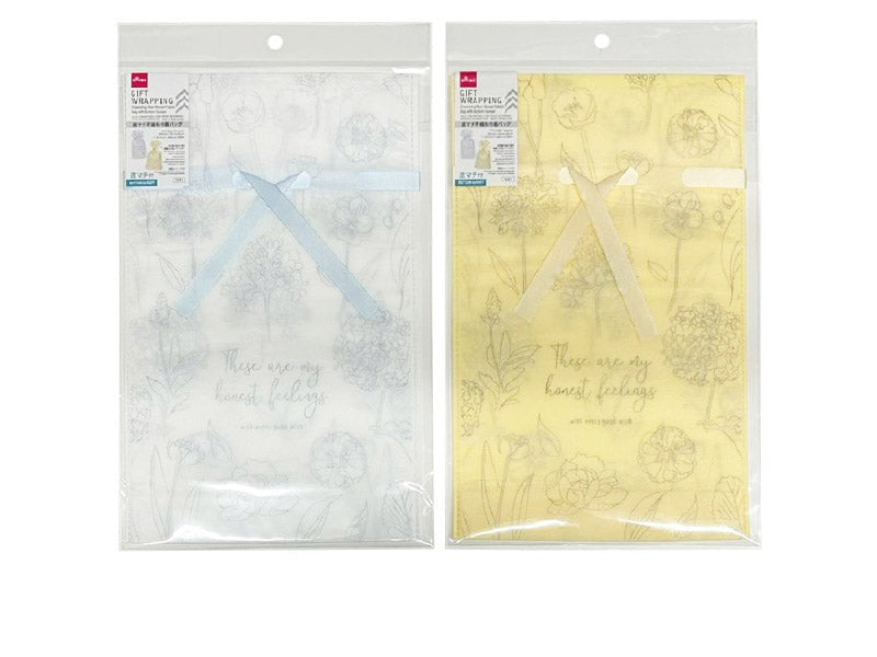 Gusseted Non-Woven Drawstring Bag (Line Art Flower)