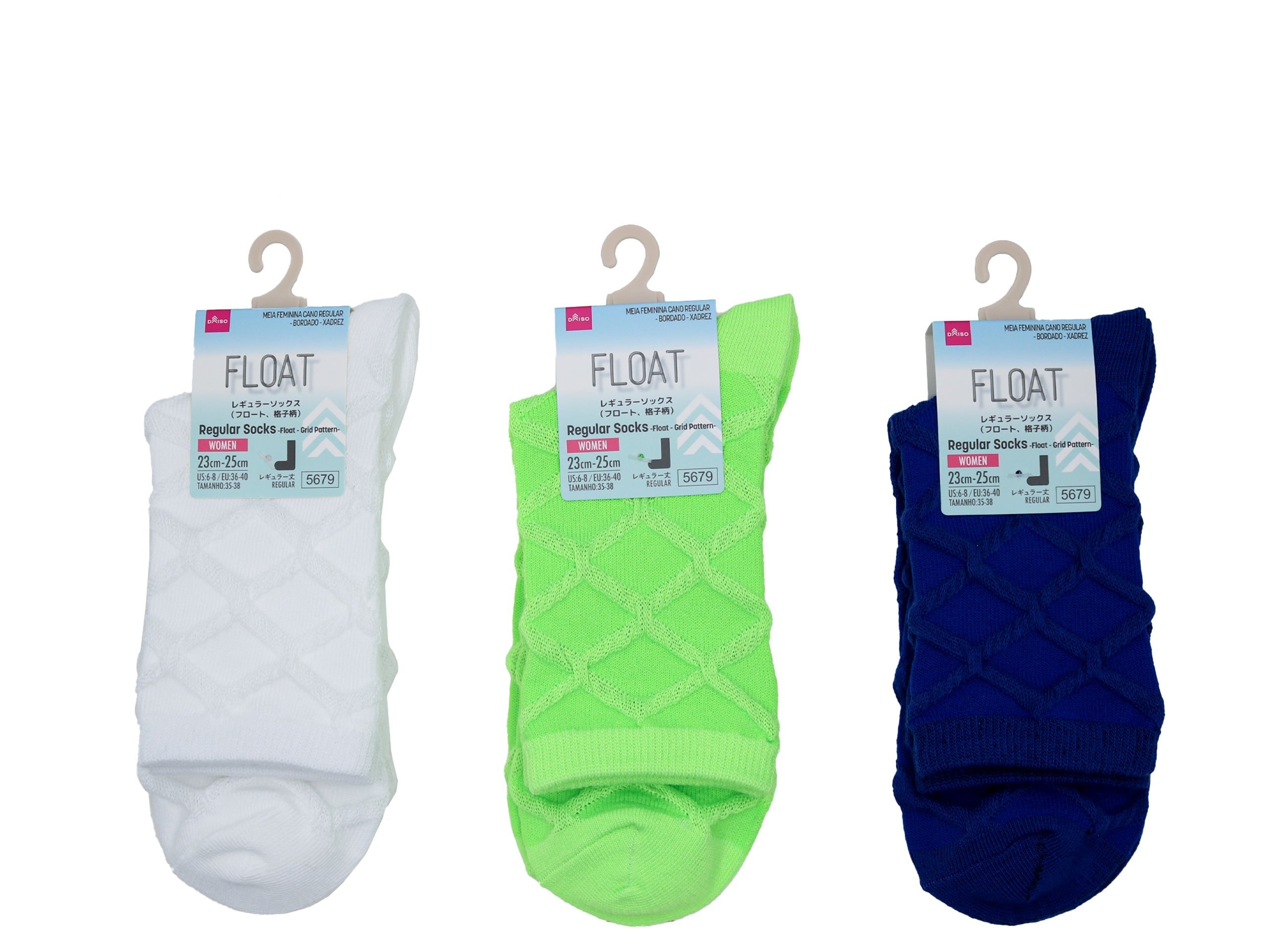 Regular Socks (Float, Checkered Pattern)