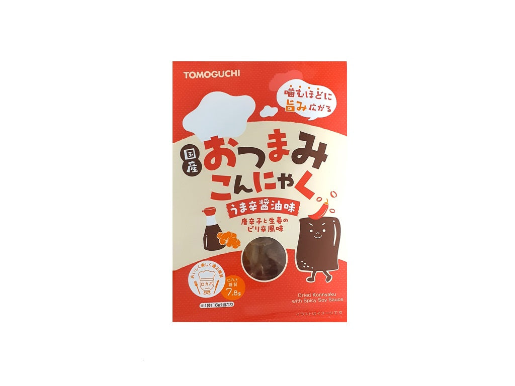Tomoguchi Konjac Snack Spicy Soy Sauce Flavor 16g