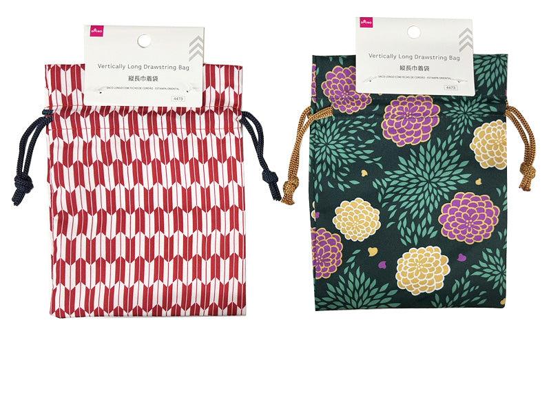 Vertical Drawstring Bag (Japanese Pattern)