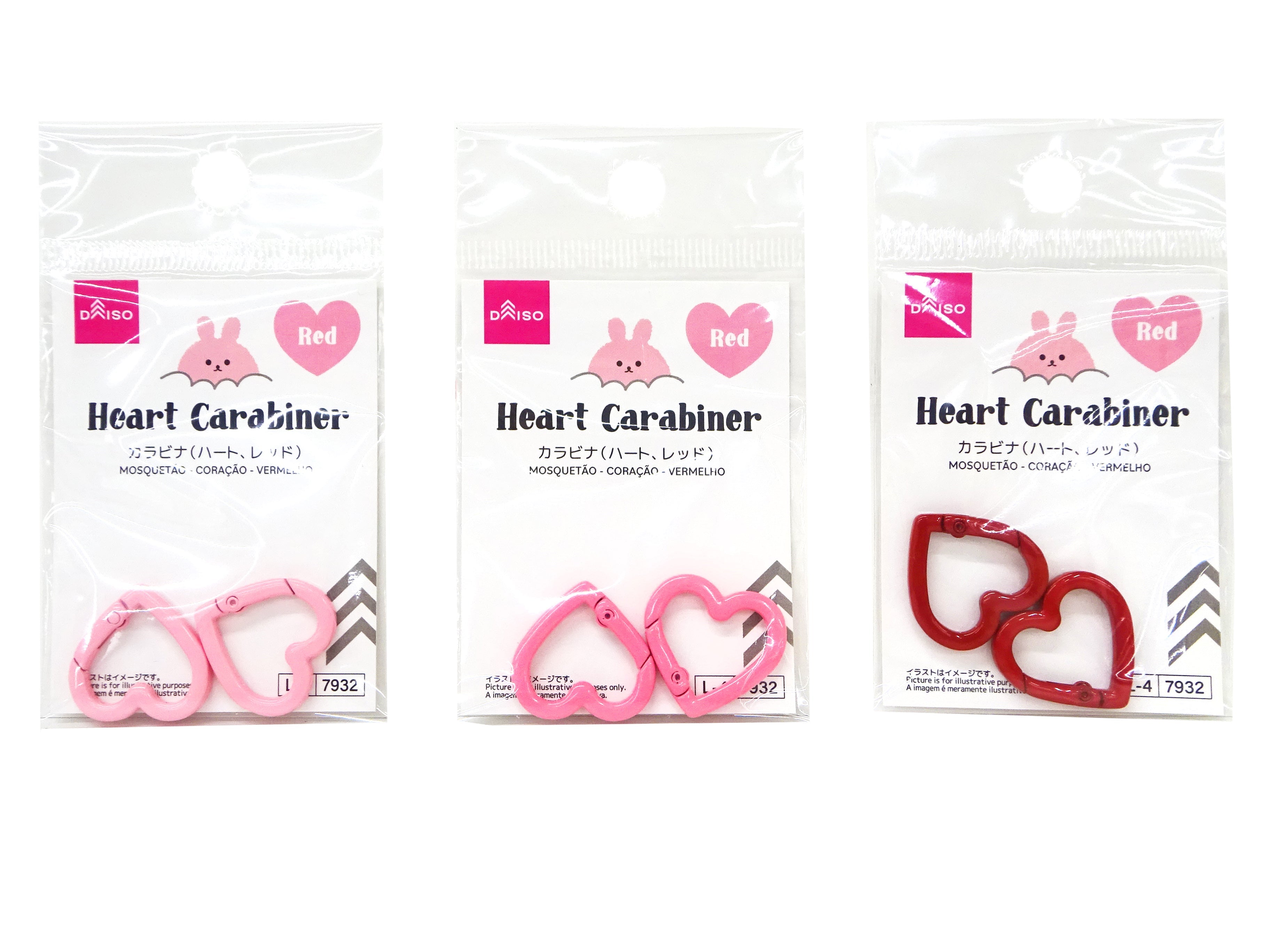 Carabiner (Heart, Red, Pink, Light Pink)