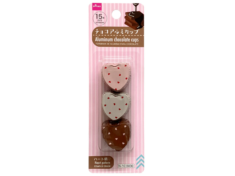 Chocolate Aluminum Cups (Heart Pattern)