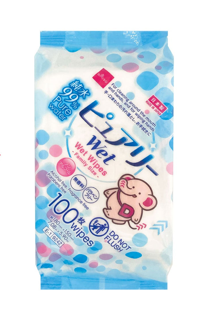 Purely Wet Wipes (Family Size, 100 sheets)