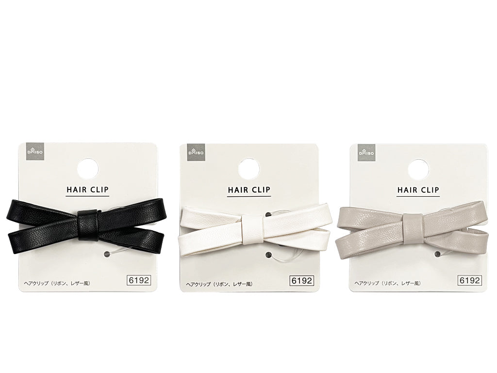 Ribbon Hair Clip (Leather Look)