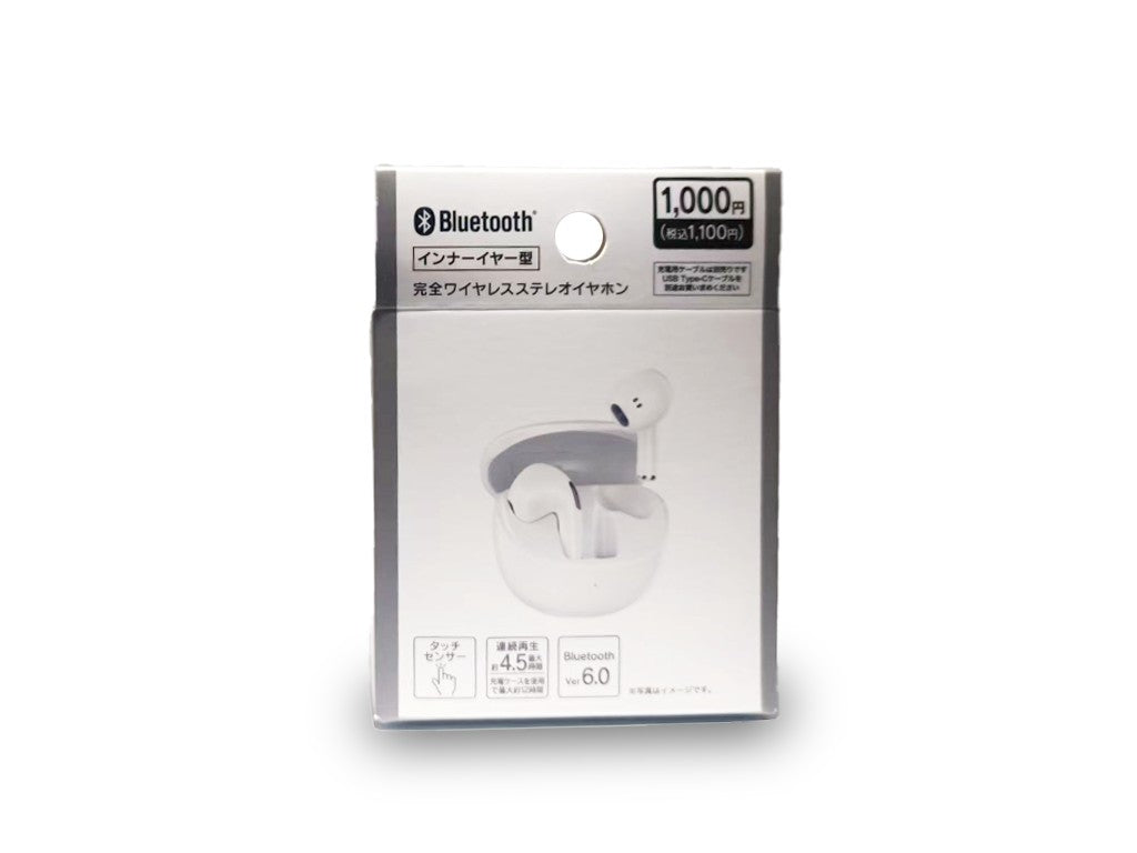 Inner Ear Type True Wireless Stereo Earphones (White)