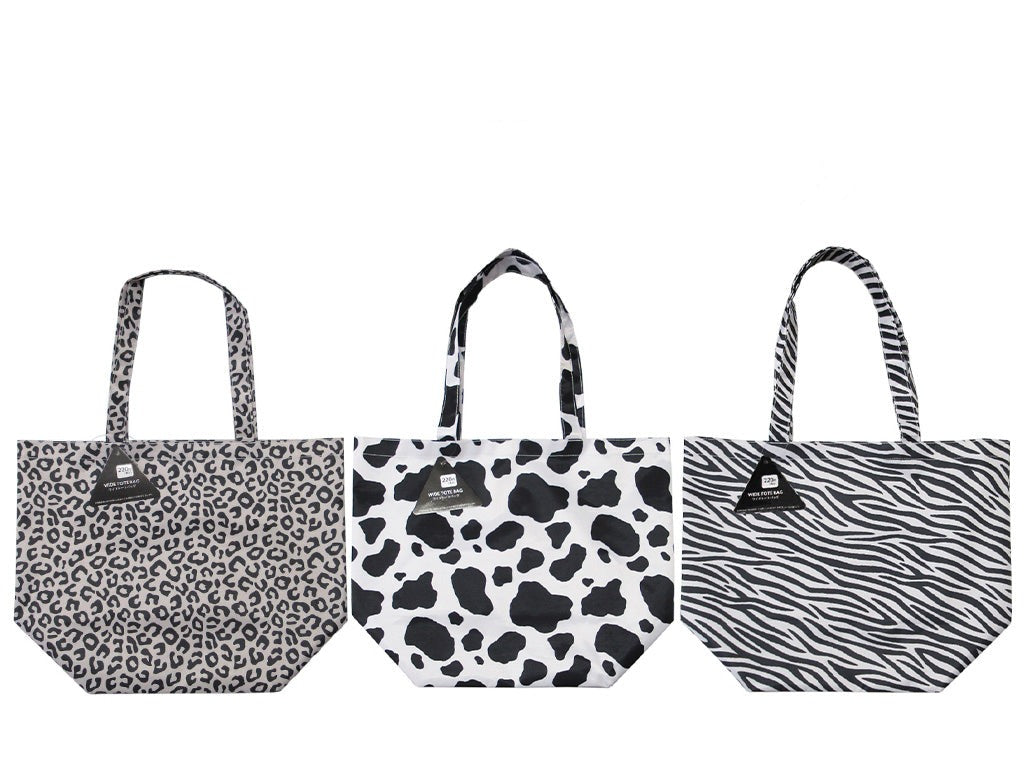 Wide Tote Bag Animal Pattern