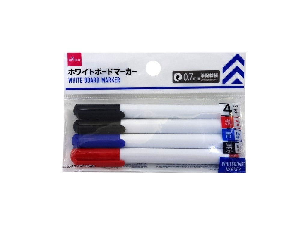Whiteboard Markers (4 Mixed Colors)