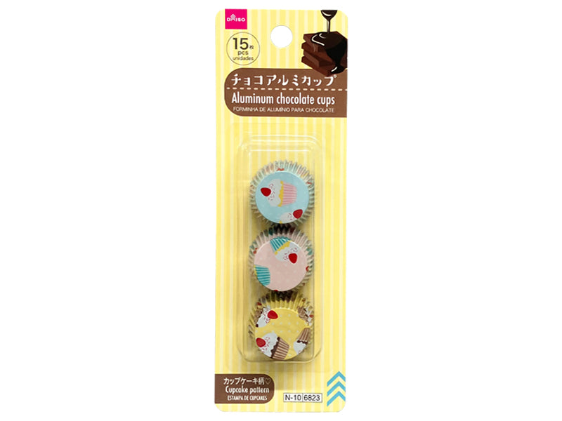 Chocolate Aluminum Cups (Cupcake Pattern)