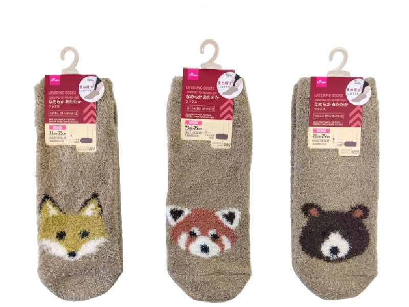 Layered Socks (Shaggy Mole, Fox, Red Panda, Bear)