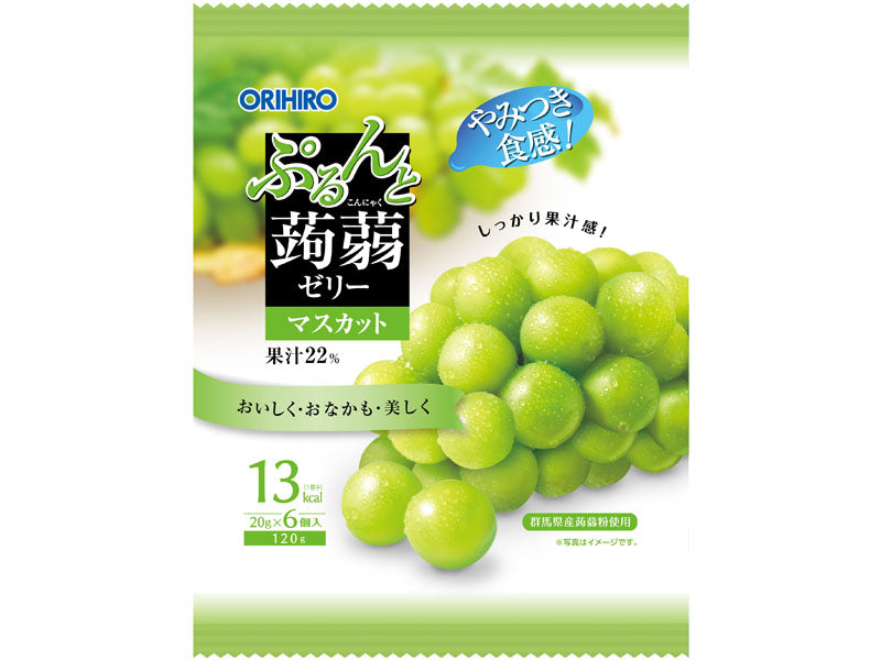 Orihiro Purun Konjac Jelly Pouch Muscat 20g x 6