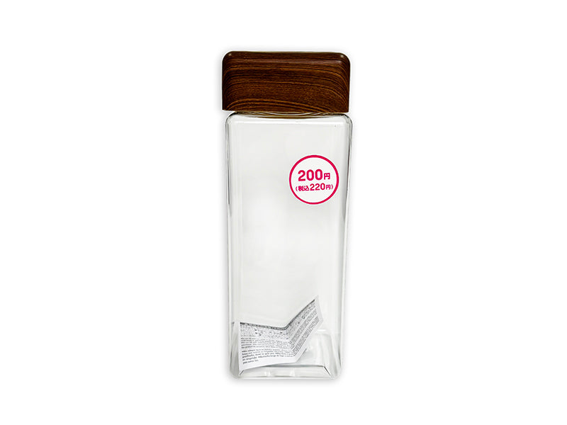 Drink Bottle (Square, Wood Grain Lid)