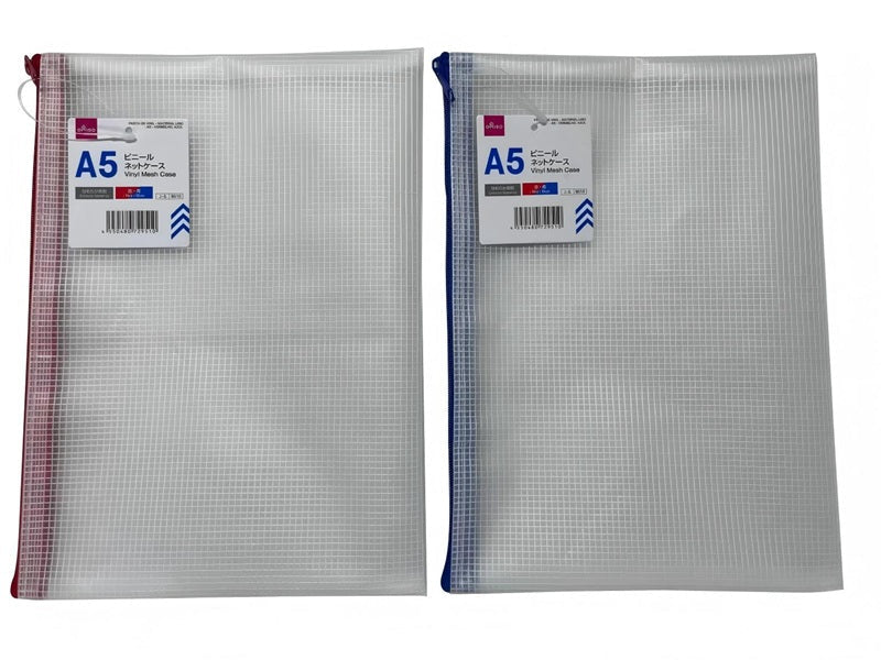 Vinyl Net Case (Smooth Material, A5, Red/Blue)
