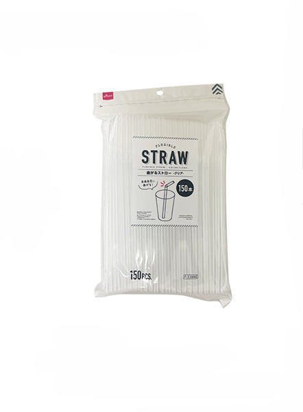 Bendable Straws (Clear, 150 Pieces)