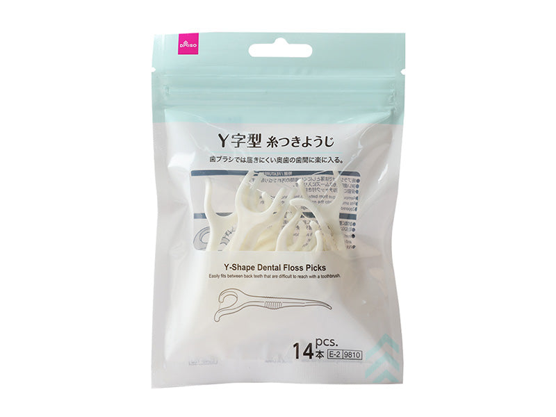 Y-Shaped Floss Picks (14 Pieces)