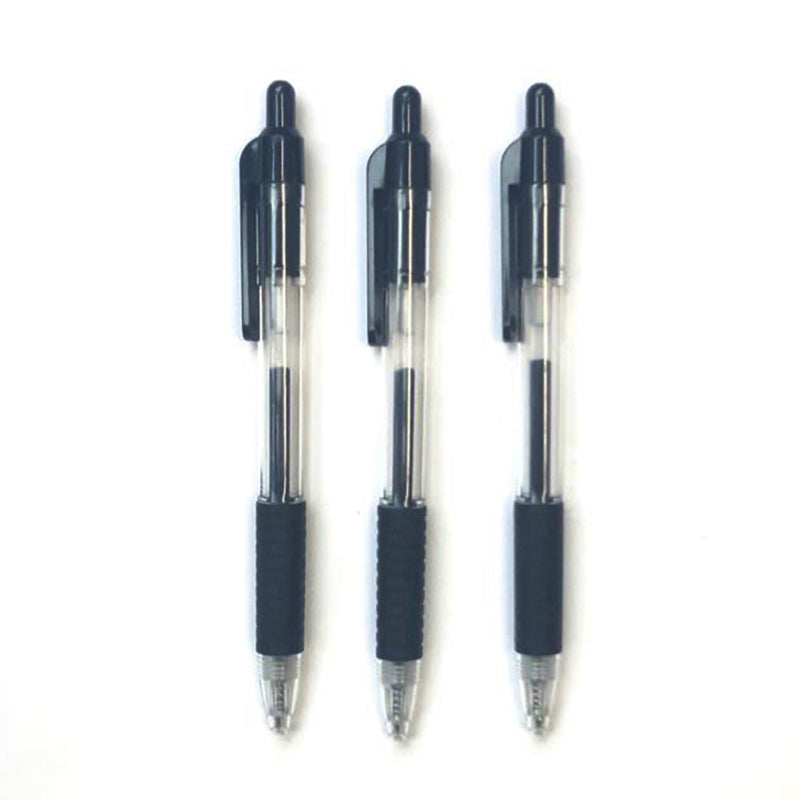 Knock Gel Ink Ballpoint Pen Black 3P