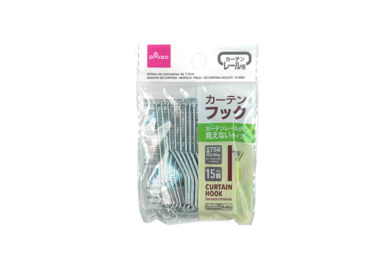 Curtain Hooks (Invisible Type, 15 Pieces)