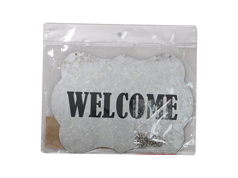 Steel Welcome Plate (Silver Color)