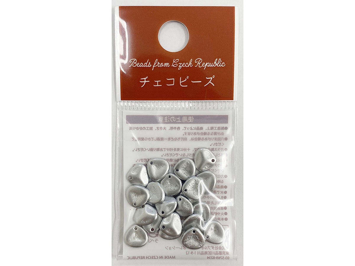 Czech Beads Triangle Silver