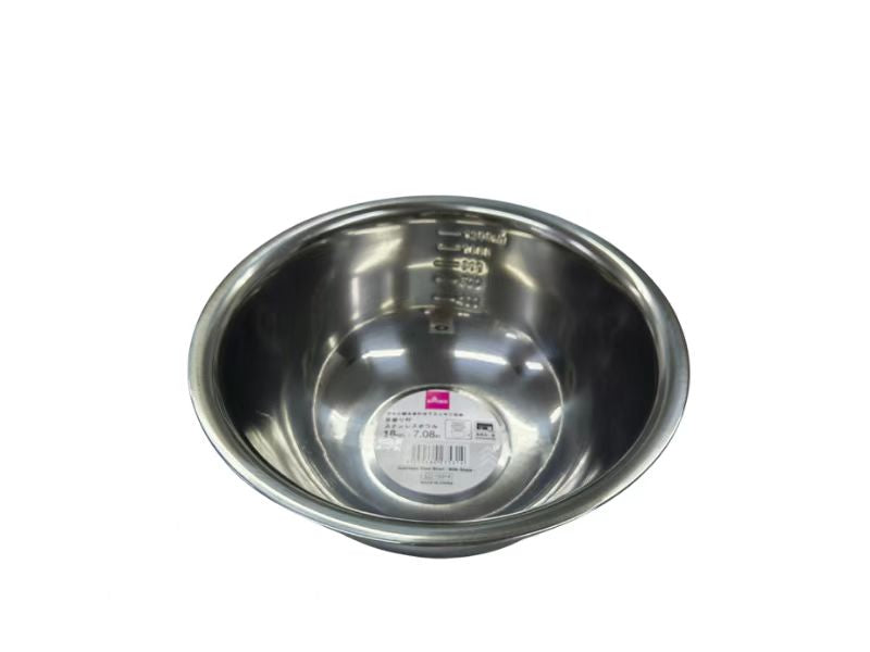 Stainless Steel Bowl (With Measurement)