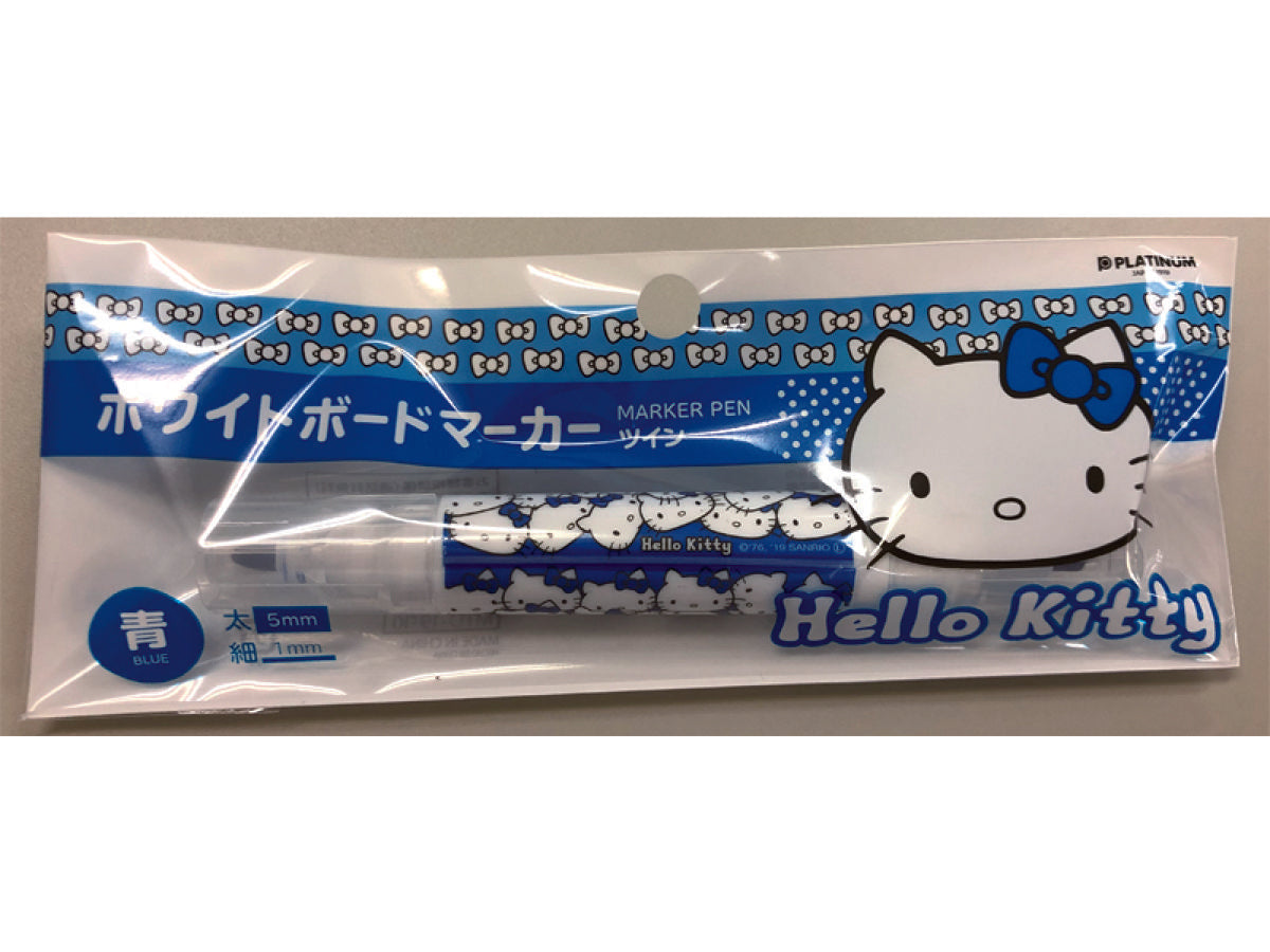 Hello Kitty Whiteboard Marker Twin (Blue)