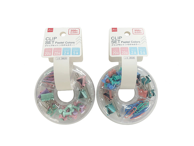 Clip Set (Donut Case, Pastel Colors)