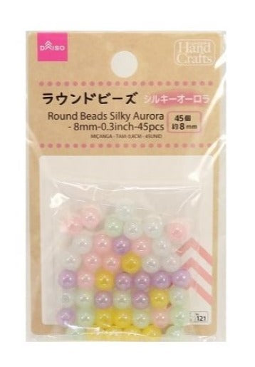 Round Beads (Silky Aurora, 45 Pieces)