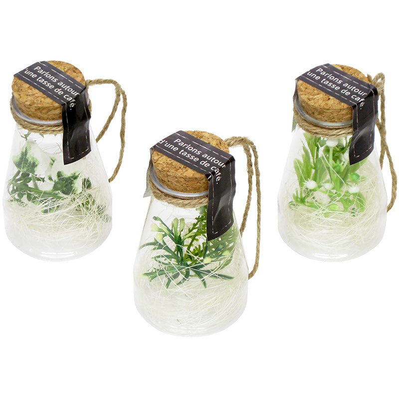 Green Bottle Arrangement