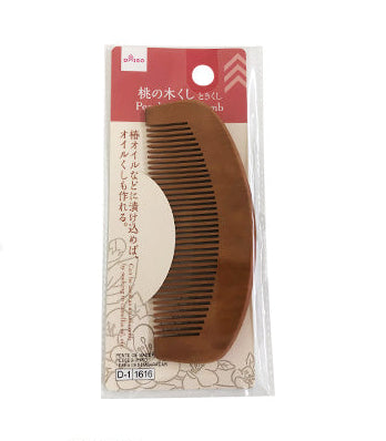 Peach Wood Comb (Fine Tooth)