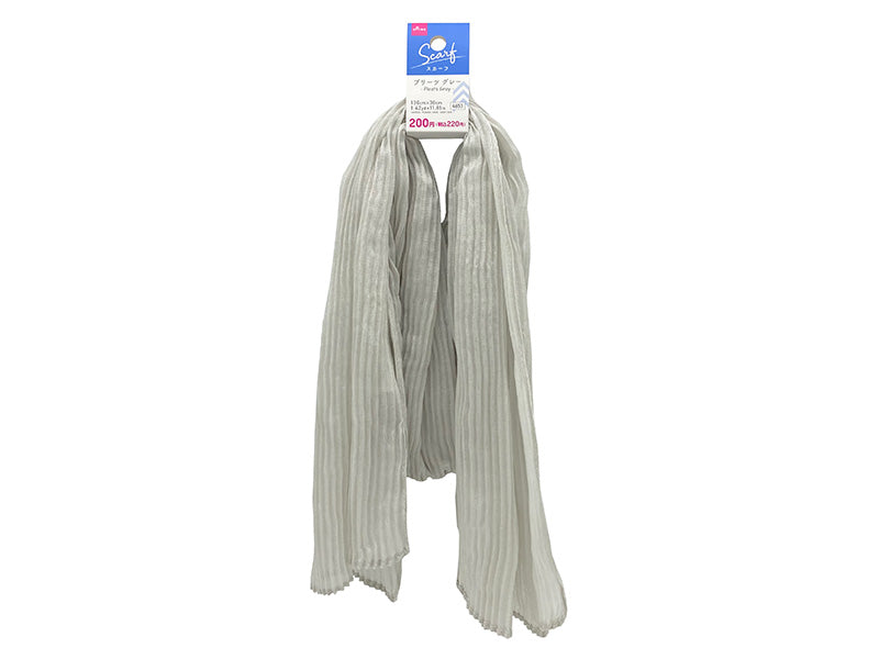 Scarf (Pleated, Gray)