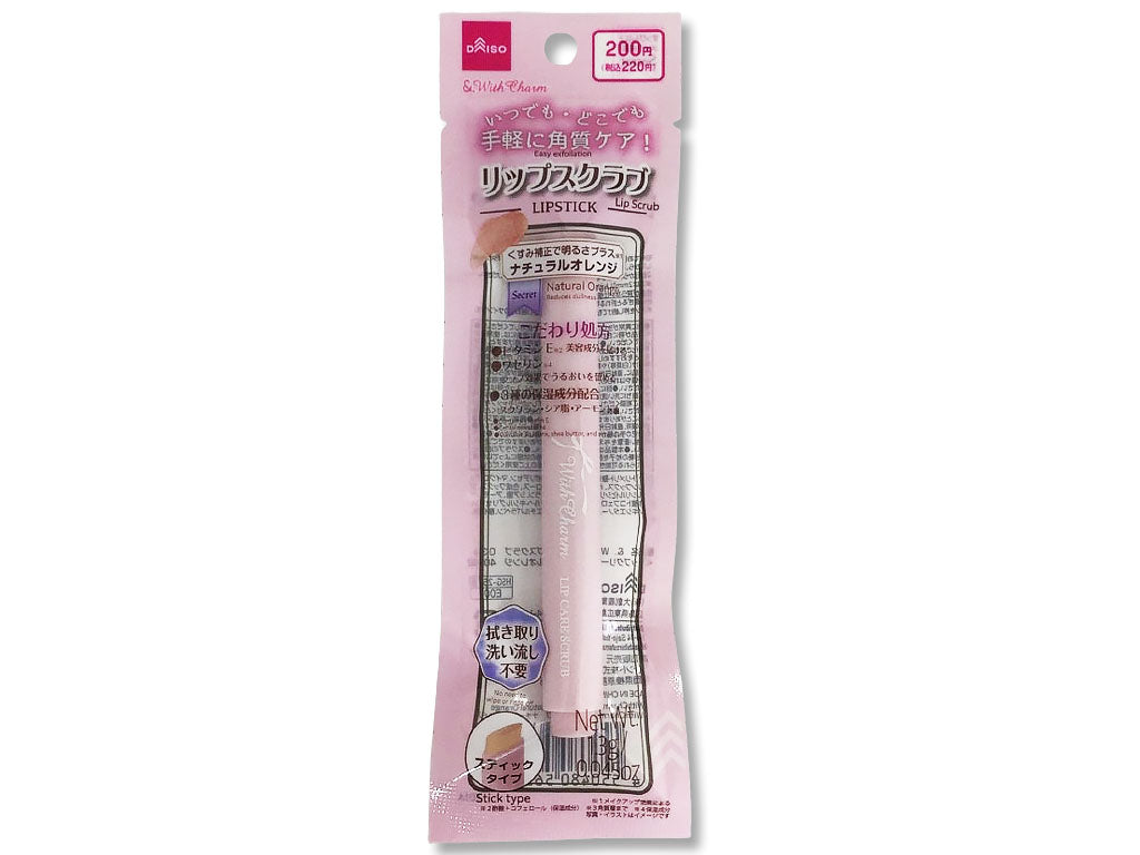 &. With Charm Lip Scrub Natural Orange