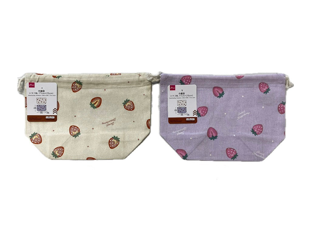 Drawstring Bag (Strawberry Pattern)