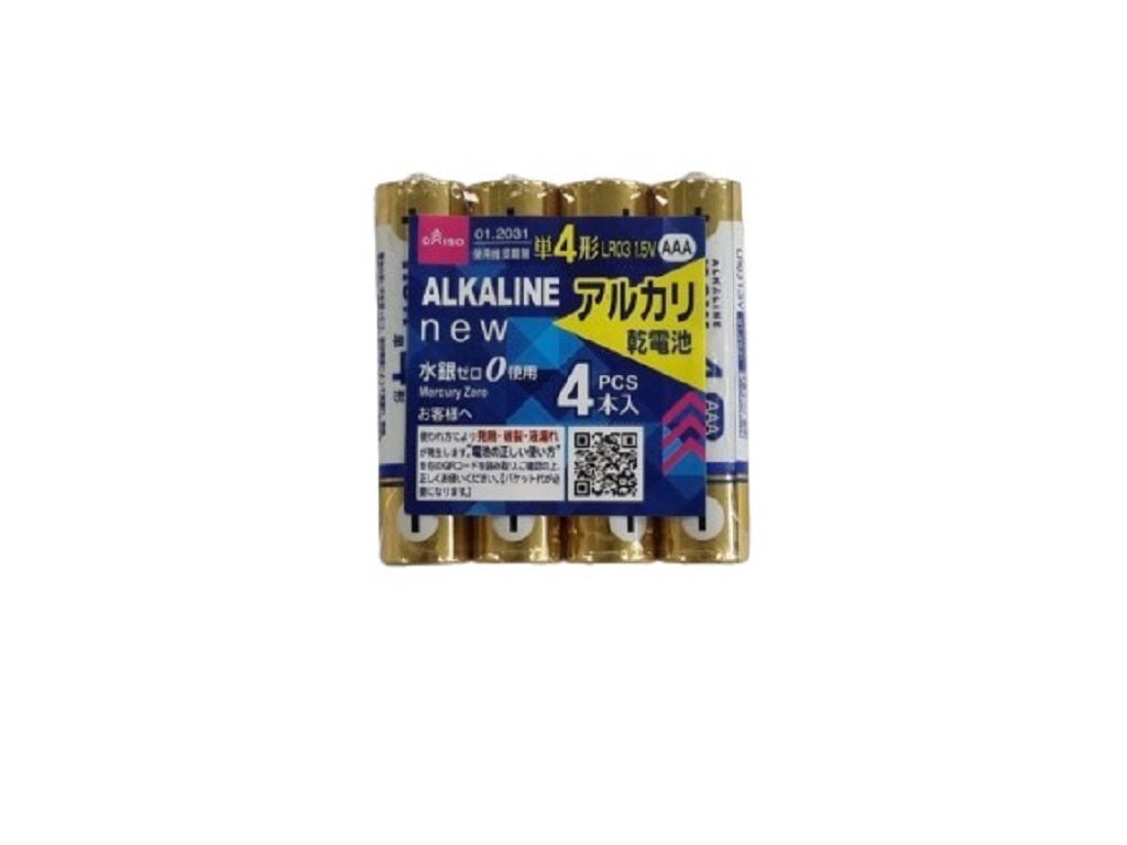 NEW Alkaline AAA Batteries - 4 Pack