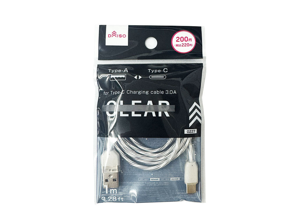 Type-C Charging & Transfer Cable (Clear)