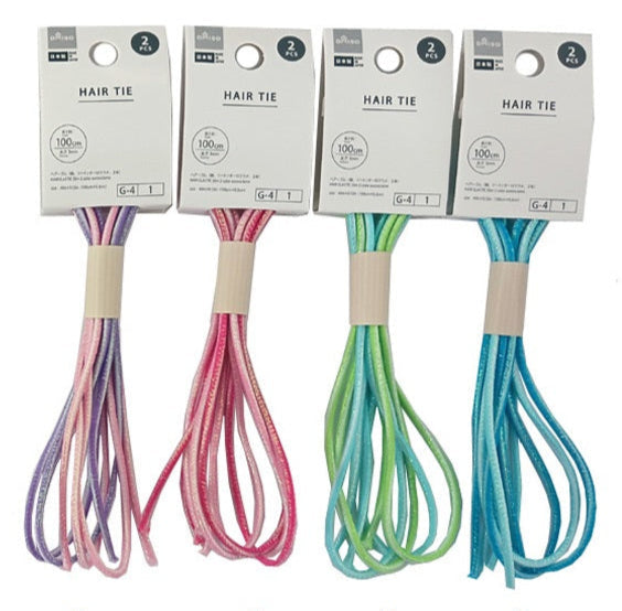 Hair Ties (Thin, Two-Tone Aurora Glitter, 2 Pieces)