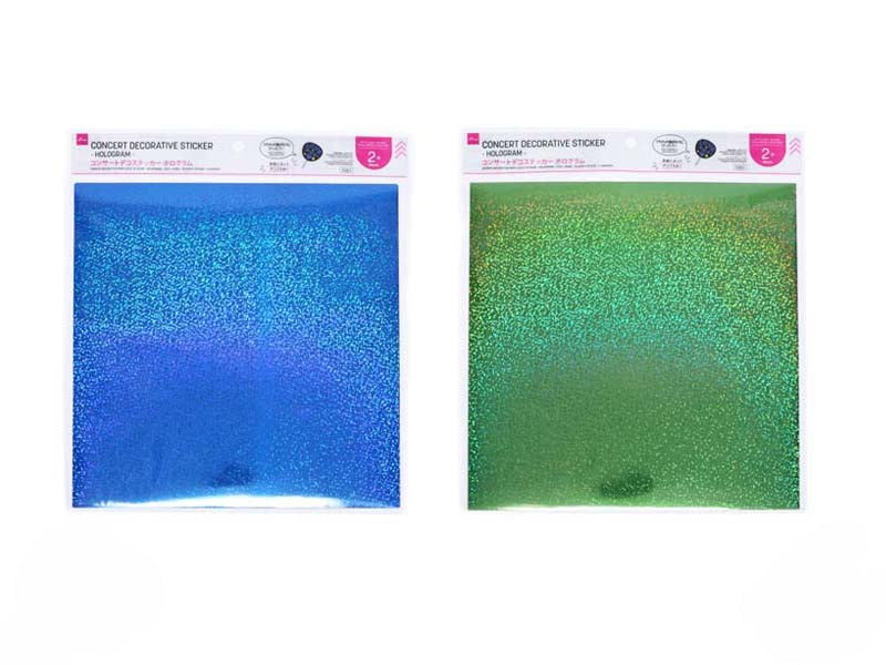 Concert Deco Stickers (Hologram, Blue & Green, 2 Pieces)
