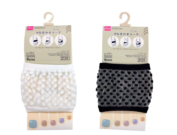 Sandal Socks (Band Type, Sheer, Dots)
