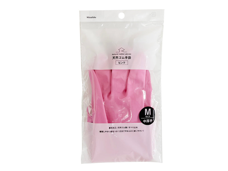 Natural Rubber Gloves (M Size, Medium Thickness)