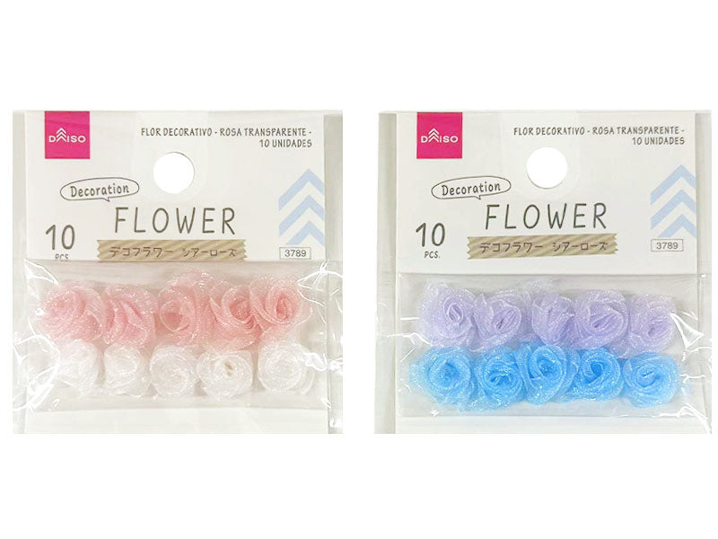 Decorative Flower (Sheer Rose, 10 pcs)