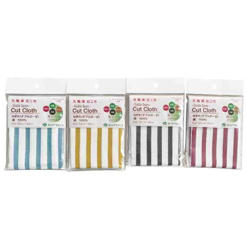 Double Gauze Fabric Scrap (Gaia Clean Processing, Stripe)
