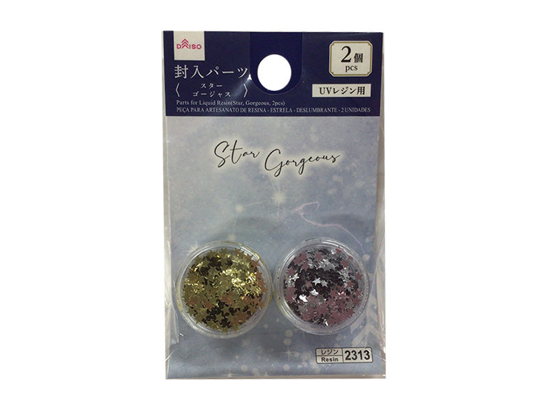 UV Resin Inclusions (Star, Gorgeous, 2 Pieces)