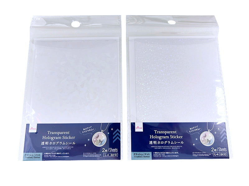 Transparent Hologram Stickers (Crushed, Dots)