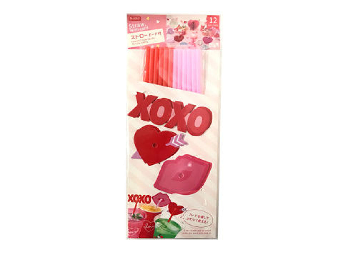 Straws with Cards (12 sets)